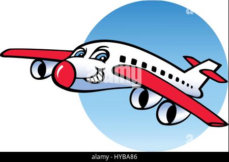 Cheeky Aeroplane. Vector Illustration. Stock Vector