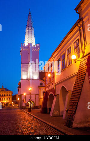 City Hall Tower, Czech Town Kadan, Czech Republic, Europe Stock Photo