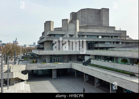 National Theatre building on Southbank, London Stock Photo