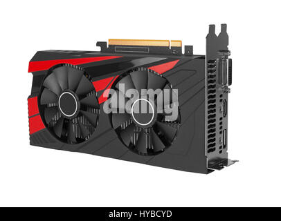 computer video card isolated on a white background Stock Photo