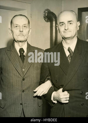 German Field Marshal Gerd Von Rundstedt (left) and Chief of staff General Guenther Blumentritt, Germany Stock Photo