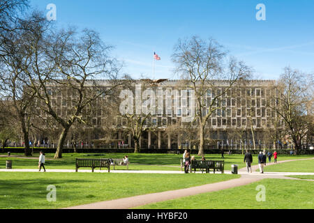 The former U.S. Embassy, Grosvenor Square, Mayfair, London, W1, England, UK Stock Photo