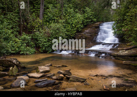 Stonewall Creek Falls are located in Tiger, GA just south of Clayton, GA.  The falls are approximately 20 feet in height.  Water levels are looking better in northern GA over the last couple of weeks. Stock Photo