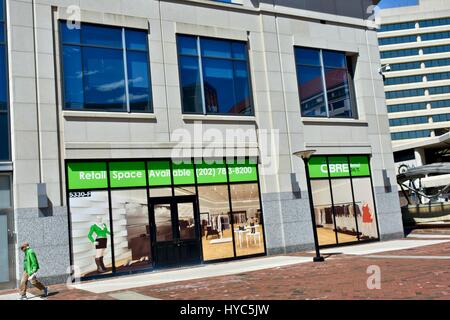 Retail space available at Chevy Chase Village Stock Photo