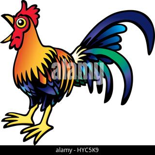 Rooster. Vector Illustration. Stock Vector