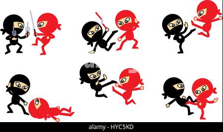 Ninja Man. Vector Illustration. Stock Vector