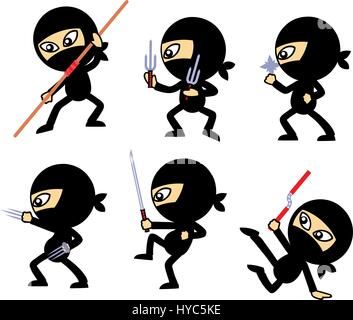 Ninja Man. Vector Illustration. Stock Vector