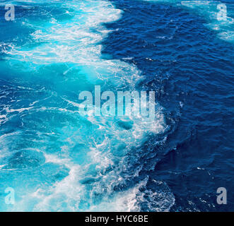 foam   and froth in the  sea      of mediterranean greece Stock Photo