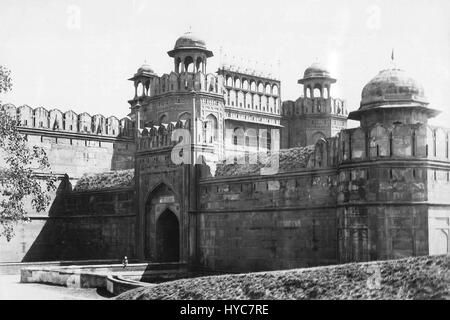 Premium Vector  Red fort black and white illustration of red fort