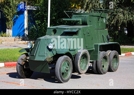 Retro-car BA-3, Rostov-on-Don, Russia, October 4, 2010. Exhibition of old technology Stock Photo