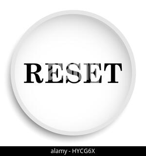 Reset icon. Reset website button on white background. Stock Photo