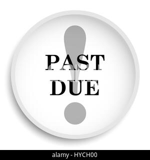 Past due icon. Past due website button on white background Stock Photo ...