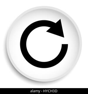 Reload one arrow icon. Reload one arrow website button on white ...