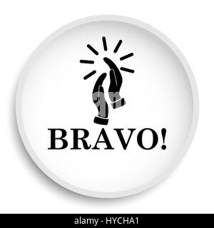 Bravo icon. Bravo website button on white background. Stock Photo