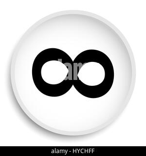 Infinity sign icon. Infinity sign website button on white background. Stock Photo