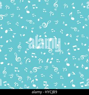 Abstract Music Notes Seamless Pattern Background Vector Illustra Stock Vector