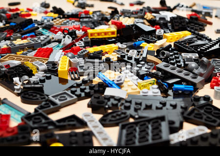 Details of construction toys  closeup Stock Photo