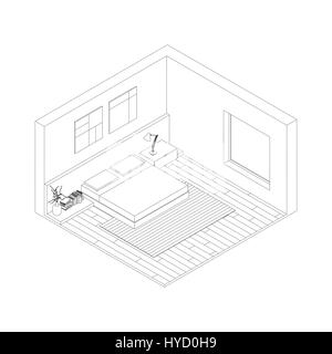 Contour Of The Building Isometric View Contour Of The