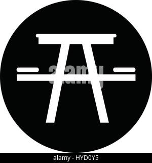 Camping table icon Stock Vector