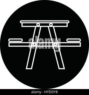 Camping table icon Stock Vector