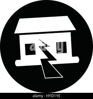 Earthquake Symbol icon Stock Vector