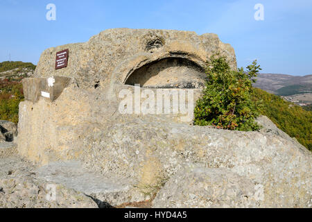 The tomb of Orpheus in the Thracian sanctuary complex near Tatul village, Bulgaria Stock Photo