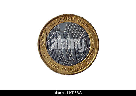 Unusual and special celebration two pound coin Stock Photo