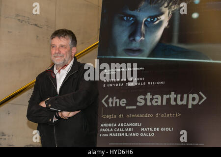 Italy. 03rd Apr, 2017. Photocall of 'the startup', a movie by Alessandro D' Alatri in Italy. Credit: Lucia Casone/Pacific Press/Alamy Live News Stock Photo