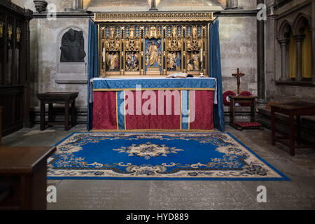 The Chapel of Saint Michael the Archangel in Salisbury Cathedral Stock Photo