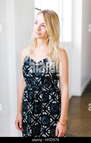 Portrait of young blond woman Stock Photo