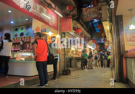 People visit Jiufen old street market in Taipei Taiwan. Jiufen old street market. Famous film City of Sadness was filmed in Jiufen. Stock Photo