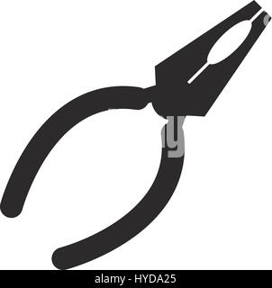 pincer tool silhouette vector icon illustration graphic design Stock Vector