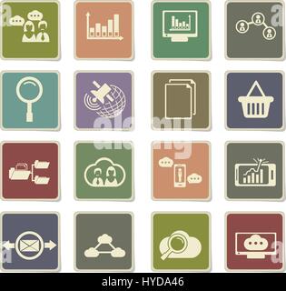 data analytic vector icons for user interface design Stock Vector
