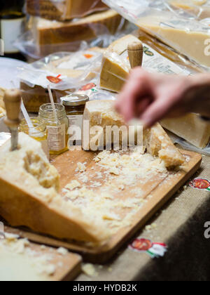 Salumi da re, prosciutto ham food festival held April 1sto to 3rd 2017 in Antica Corte Pallavicina Relais, Polesine, Parma, Italy Stock Photo