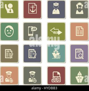 job search vector icons for user interface design Stock Vector