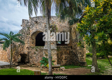 Convent of San Bernardino de Siena - Valladolid, Mexico Stock Photo