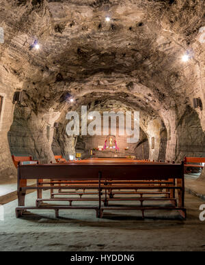 Underground Chapel in Salt mine - Zipaquira, Colombia Stock Photo