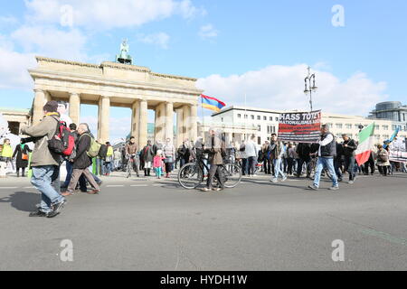 Berlin, Germany, April 18th, 2015: Protest in remembrance to Armenian genocide of 1915. Stock Photo