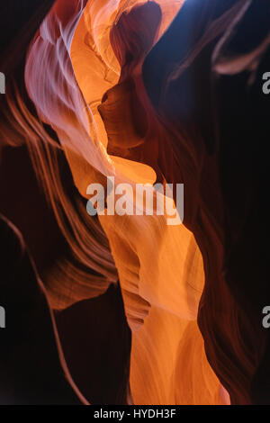 Sandstone interior of Upper Antelope Canyon, Navajo Nation Reservation ...
