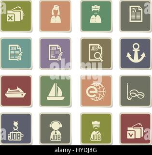 job search vector icons for user interface design Stock Vector