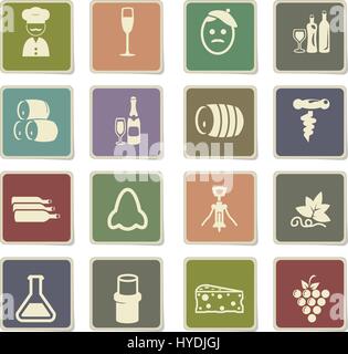vineyard vector icons for user interface design Stock Vector
