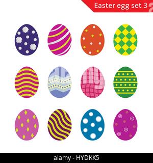 Easter eggs set Stock Vector