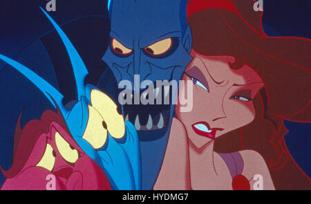 Hercules, USA 1997, Regie: Ron Clements, John Musker, Szenenfoto mit Hades (Mitte) und Megara (rechts) Stock Photo