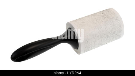 A lint brush used to remove excess fabric and particles from cloth isolated on a white background. Stock Photo