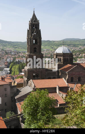 France, Le Puy en Velay, Cathedral Notre Dame Stock Photo