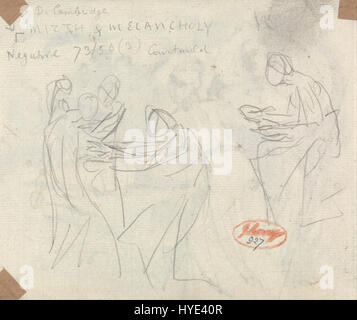 George Romney   Sketch for Witches and Youths in a Cavern   Google Art Project Stock Photo