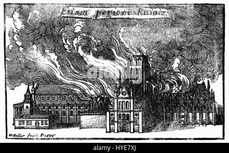 Old St. Paul's Cathedral in flames   Project Gutenberg eText 16531