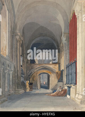 John Sell Cotman   Norwich Cathedral  Interior of the North Aisle of the Choir, Looking East   Google Art Project Stock Photo