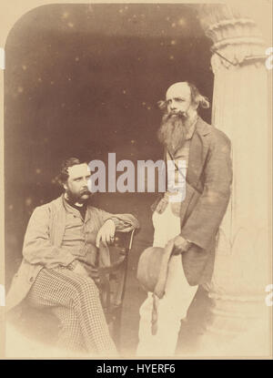 Felice Beato (British, born Italy   (Portrait of two European men, one seated, one standing)   Google Art Project Stock Photo