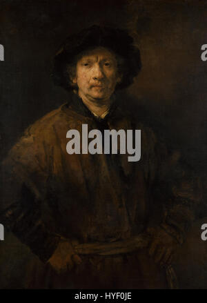 Rembrandt Harmenszoon van Rijn   Large Self Portrait   Google Art Project Stock Photo